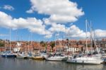 Yachts Moored In Whitby Stock Photo