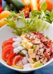 Fresh Classic Caesar Salad Stock Photo