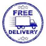 Free Delivery Stamp Represents With Our Compliments And Complimentary Stock Photo