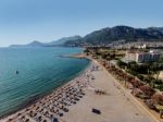 Beach In Bar Town Located On The Adriatic Sea In Montenegro Stock Photo