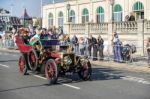 Car Approaching The Finish Line Of The London To Brighton Vetera Stock Photo