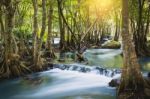 Klong Lan Waterfall, Beautiful Waterfall In Rain Forest  Stock Photo