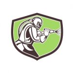 Abrasive Blasting Mascot Crest Stock Photo