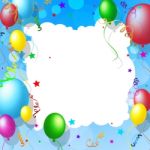 Background Balloons Means Blank Space And Backdrop Stock Photo