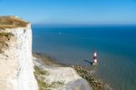 Beachey Head, Sussex/uk - July 23 : View Of The Lighthouse At Be Stock Photo