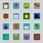 Christmas Icon Set  Illustration Stock Photo