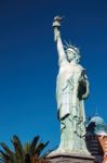 Replica Statue Of Liberty At New York New York Hotel And Casino Stock Photo