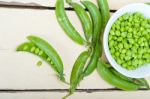 Hearthy Fresh Green Peas Stock Photo