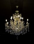 Beautiful Crystal Chandelier Stock Photo