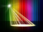 Spectrum Spotlight Represents Colorful Background And Entertainment Stock Photo