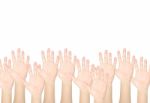 Raised Hands Stock Photo