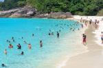 Tourist On The Beach At Koh Miang In Mu Koh Similan, Thailand Stock Photo