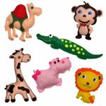 Felt Toys Safari Animals Stock Photo