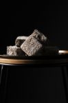 Lamingtons On A Baking Tray Stock Photo