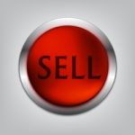 Sell Red Button Realistic Stock Photo