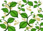 Green Leaf Pattern Stock Photo