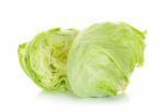 Fresh Lettuce Isolated On The White Background Stock Photo