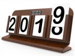 Two Thousand Nineteen Represents New Year And Celebrate 3d Rende Stock Photo