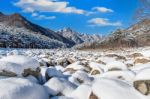 Seoraksan Mountains Is Covered By Snow In Winter, South Korea Stock Photo