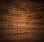 Light On Brick Wall Stock Photo