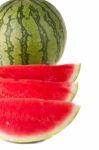 Watermelon On White Stock Photo