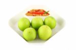 Green monkey apple Stock Photo