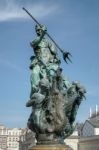 Fountain Of Neptune In Poznan Stock Photo