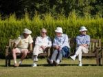 Isle Of Thorns, Sussex/uk - September 11 : Spectators At A Lawn Stock Photo