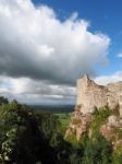 Ancient Ruins At Beeston Castle Stock Photo