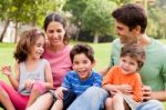 Parents Spending Good Time With Their Children Stock Photo