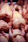 Pile Of Chickens On The Butcher Stock Photo