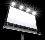 Blank Billboard Copy Space Shows Advertising Space Stock Photo