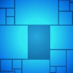 Blue Square Abstract Background Stock Photo