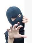 Robber Peeping Stock Photo