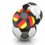 Germany Soccer Ball On White Background Stock Photo