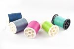 Threads In Spools Stock Photo