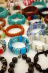 Bracelets Made Of Gemstones Stock Photo