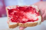 Bread And Jam Stock Photo