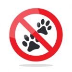 No Animal Sign Stock Photo