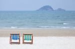 Colorful Beach Chair Stock Photo