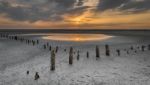 Dried-up Salt Lake Kuyalnik Stock Photo