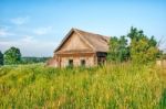 Old Abandoned Wooden House Stock Photo