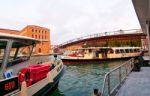 Venice Calatrava Bridge Della Costituzione Stock Photo