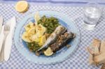 Portuguese Mackerel Fish Meal Stock Photo