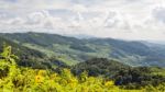 Landscape High Mountain Range At Doi Mae U Ko Stock Photo