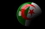 Algeria Soccer Ball Isolated Dark Background Stock Photo