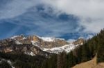 Mountains In The Valley Di Fassa Stock Photo