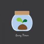 Plant In Jar Flat Icon   Illustration Stock Photo