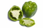 Green Bell Pepper Stock Photo