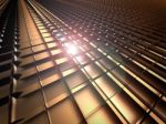 Golden Metal Structure Stock Photo